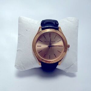 Michael Kors Women's Watch Gold Face Blue Leather Band